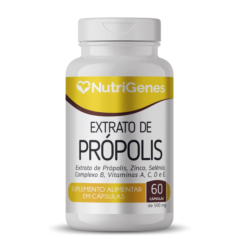 Extrato de Própolis com Vitaminas Nutrigenes 500mg 60 Cápsulas