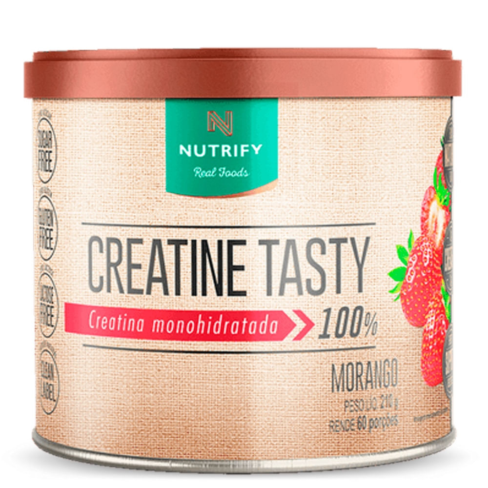 Creatina Tasty Monohidratada Sabor Morango Nutrify 210g