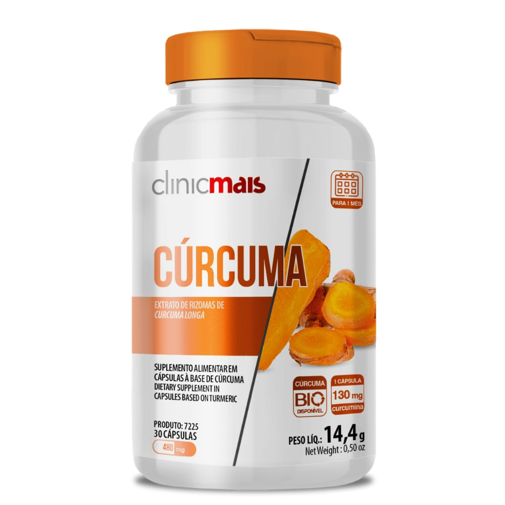 Cúrcuma Longa (Curcumina) ClinicMais 30 Cápsulas