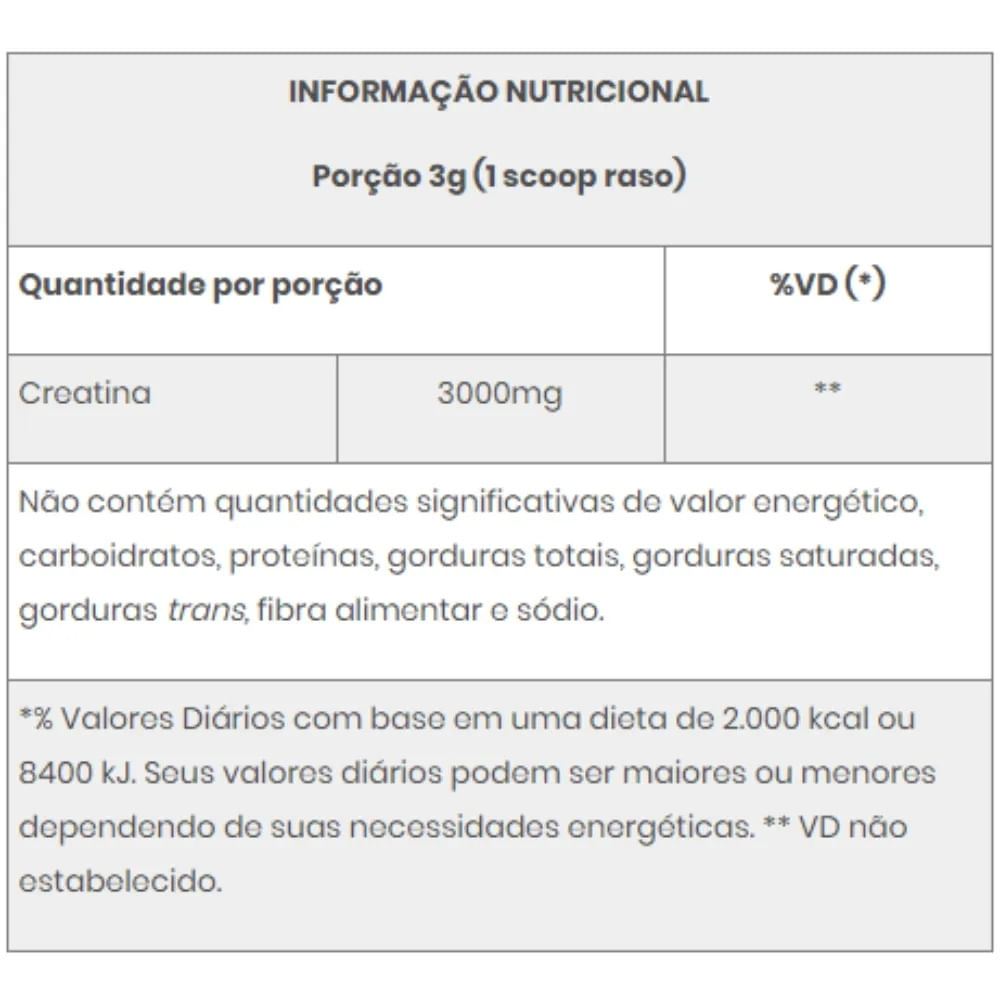 Creatina Pura  Body Action Sabor Neutro 150g