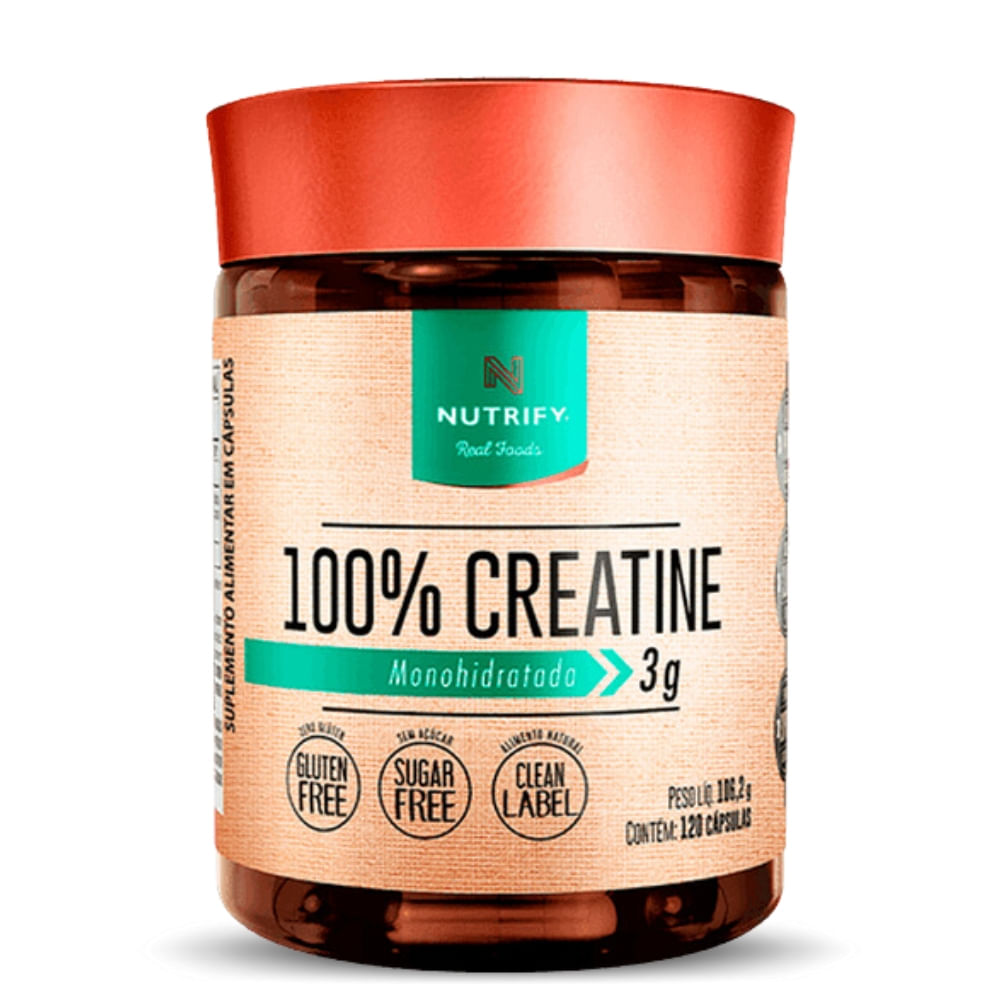 Creatina Pura Nutrify 885mg 120 cápsulas