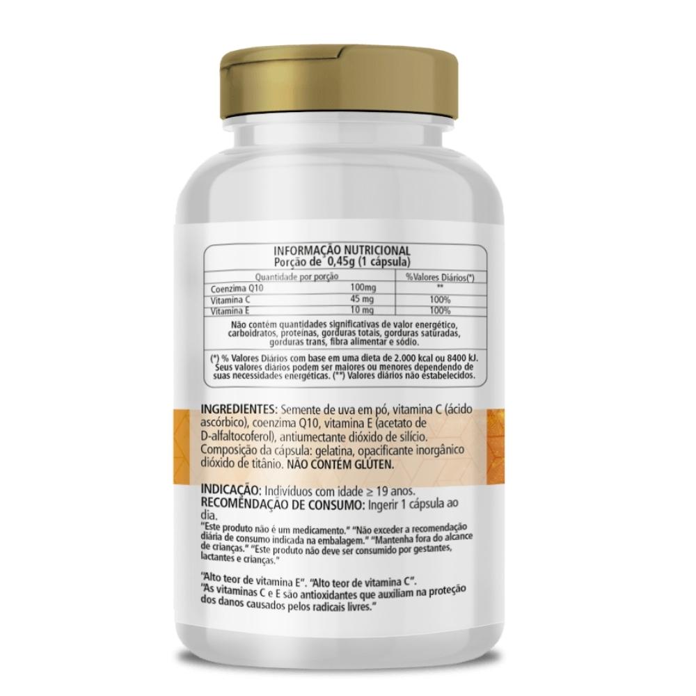 Coenzima Q10 com Semente de Uva Rejuvecel Q10+ ClinicMais 30 Cápsulas