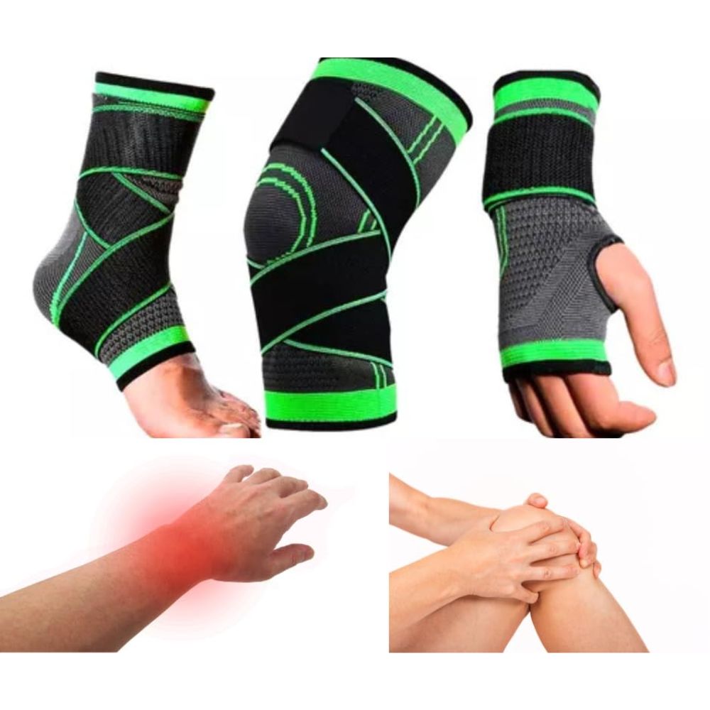 Kit Ortopédico Joelheira +tornozeleira + Munhequeira