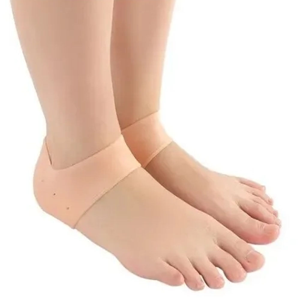 Par Meia Silicone DK  Calcanhar Protetor Ortopédica