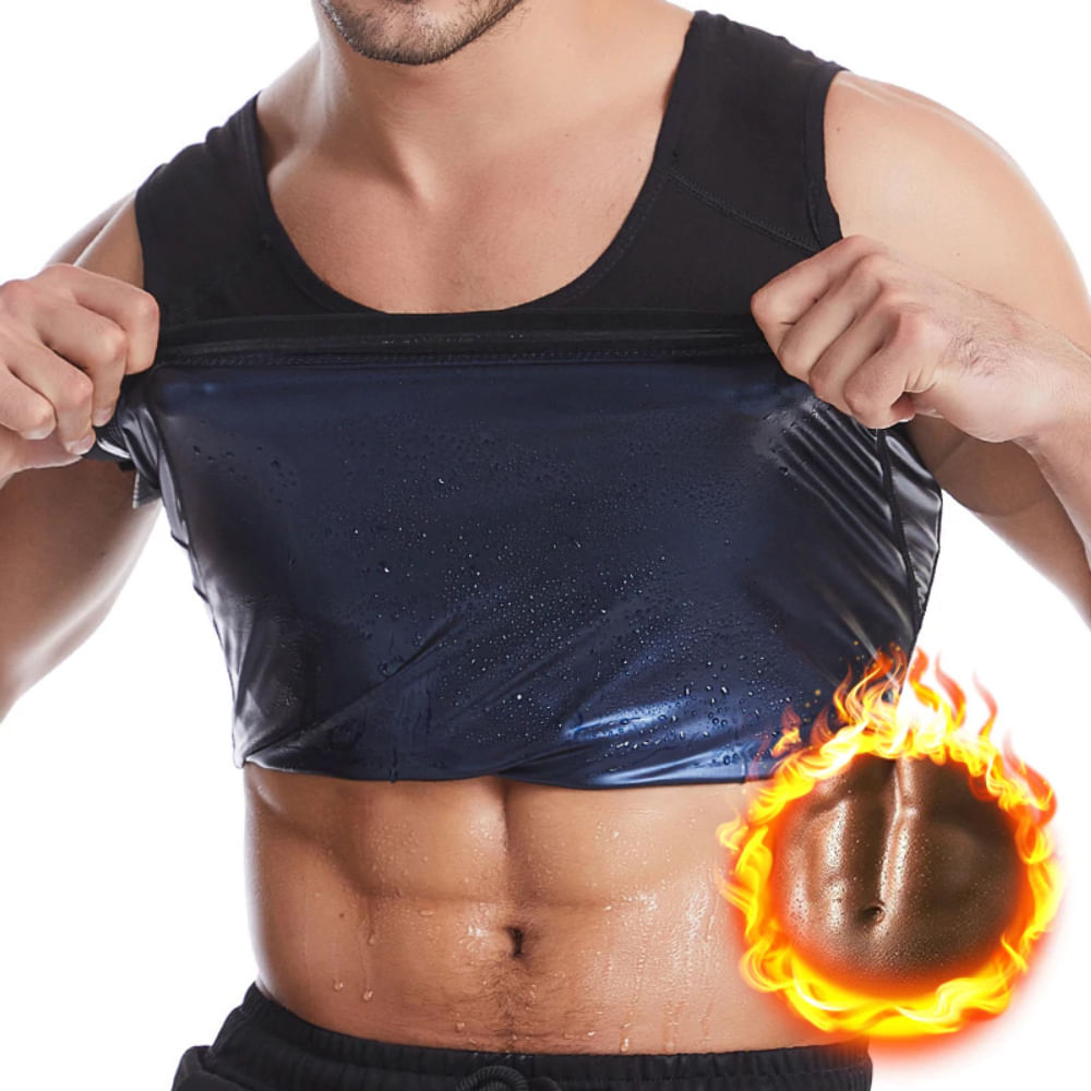 Colete Regata Redutor de Medidas Para Homem Cor Preto