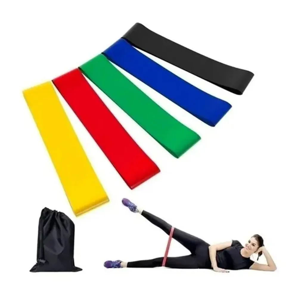 Kit Elásticos de Resistência Thera Band + Extensor "Oito" – Treino, Pilates e Fisioterapia