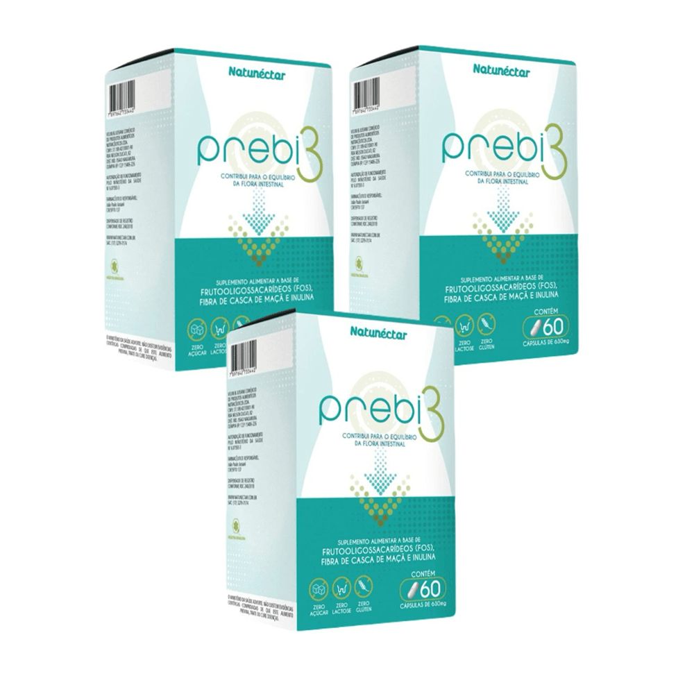 3x Prebi 3 Fibras Natunéctar 60 Cápsulas