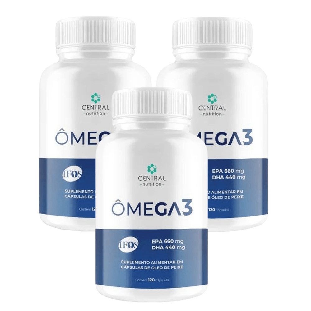 3x Ômega 3 Ifos Central Nutrition 120 Cápsulas