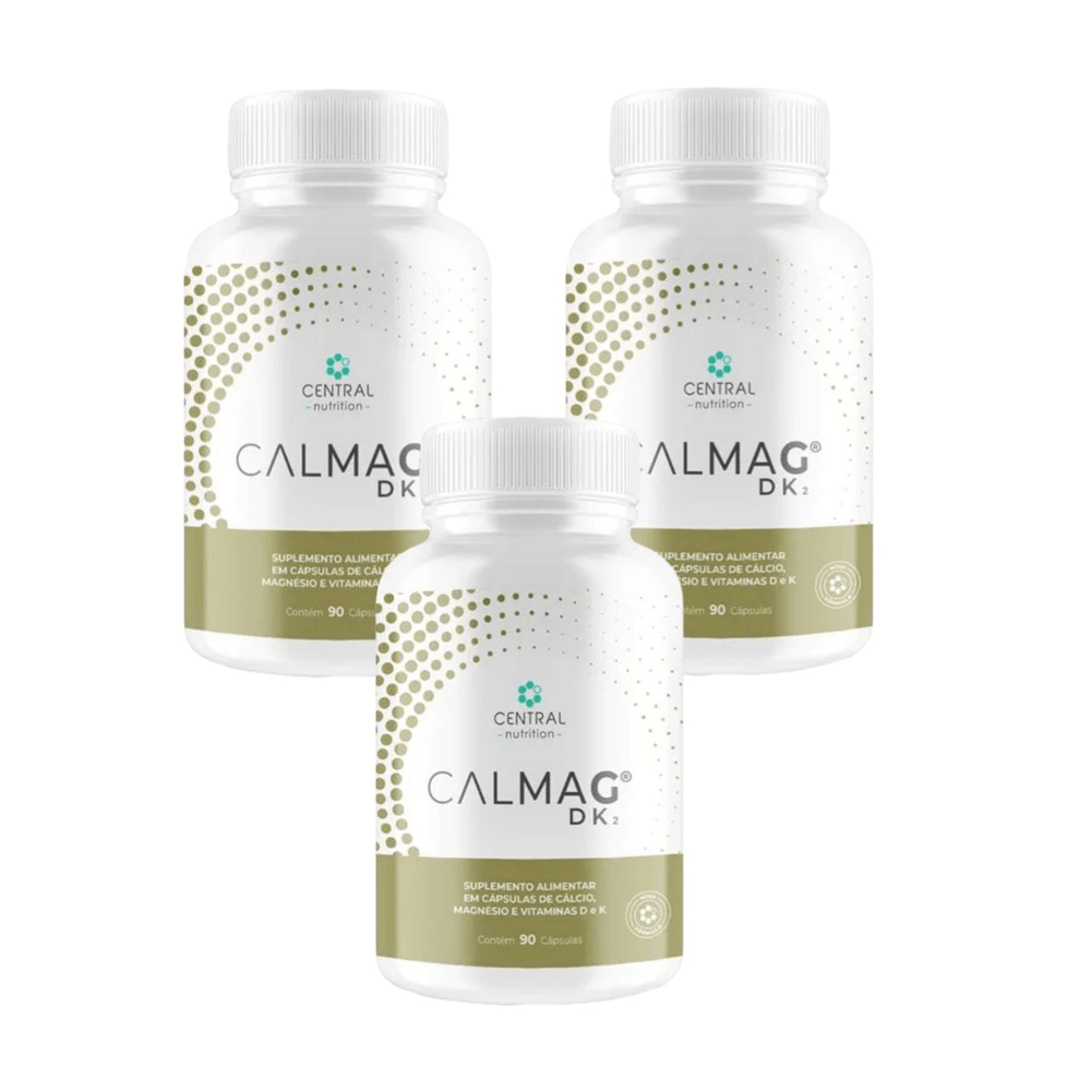 3x Calmag D K2 90 Cápsulas Central Nutrition