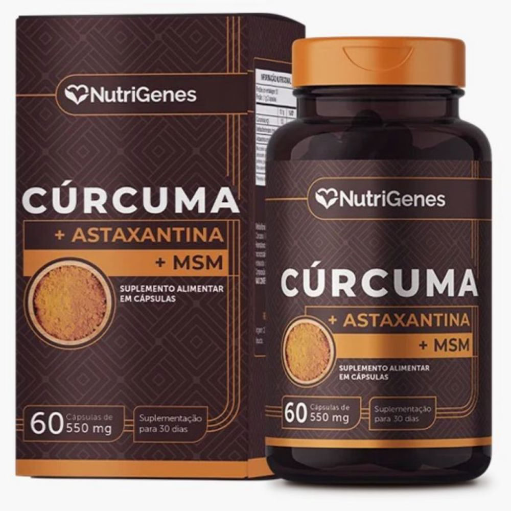Cúrcuma + Msm + Astaxantina 60 caps. Nutrigenes