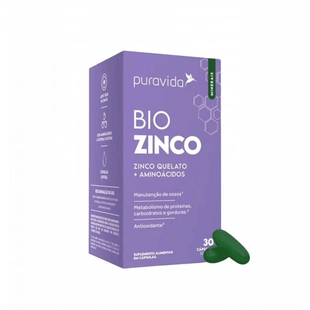 Bio Zinco PuraVida Zinco Quelado + Aminoácidos