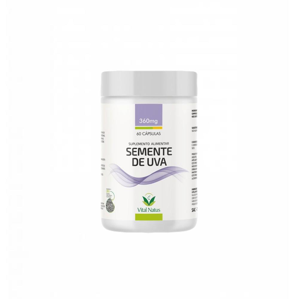 Semente De Uva Vital Natus 60 Cápsulas