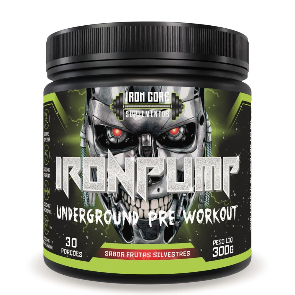 IronPump Pré-Treino Sabor Frutas Silvestres Iron Core