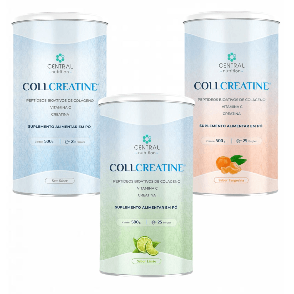 Kit Collcreatine Central Nutrition 3 Sabores