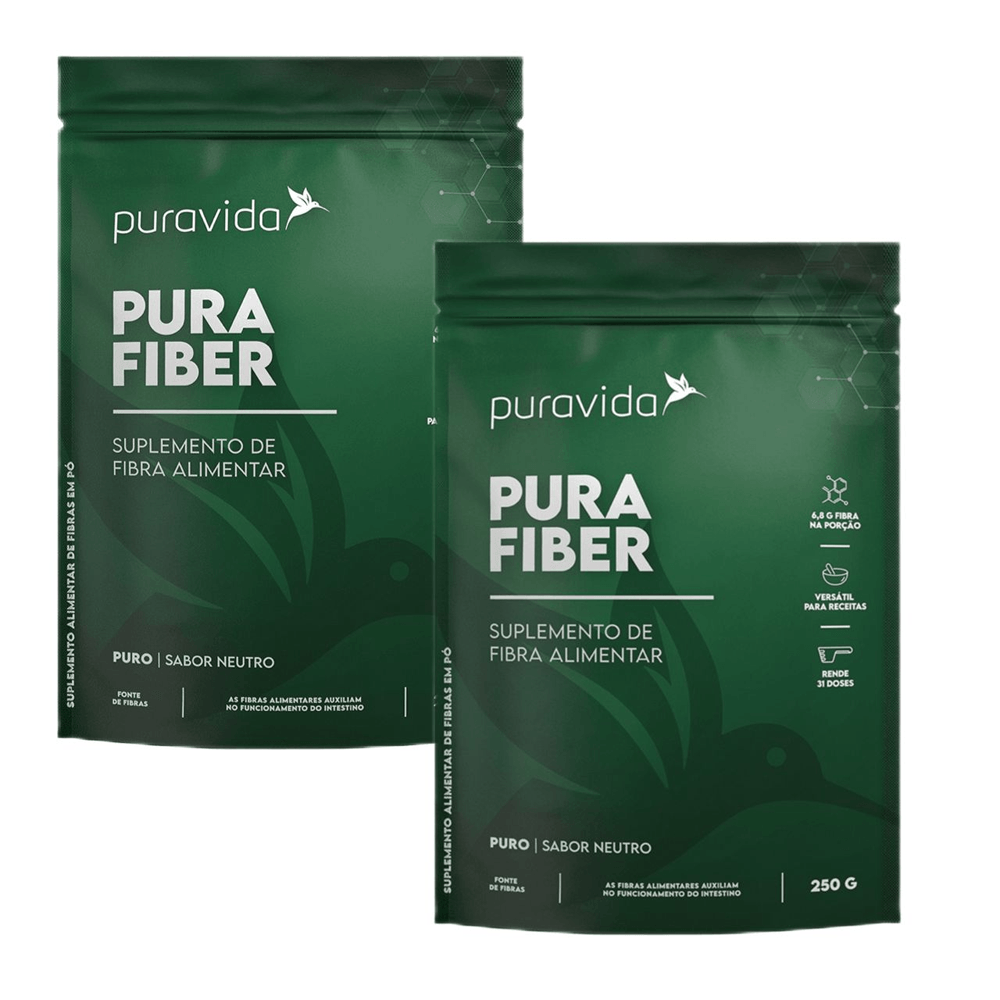 Kit 2x Pura Fiber Fibra Alimentar Pura Vida