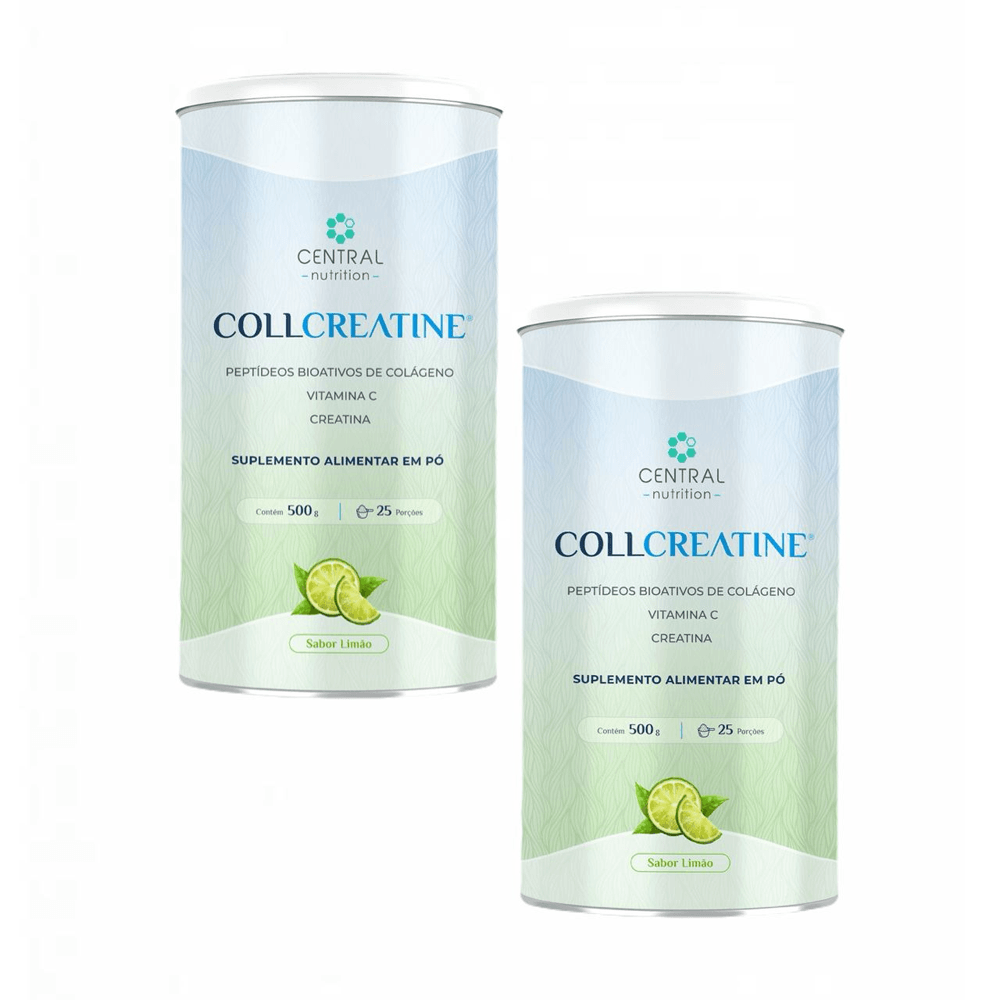 Kit 2x Collcreatine Central Nutrition Sabor Limão