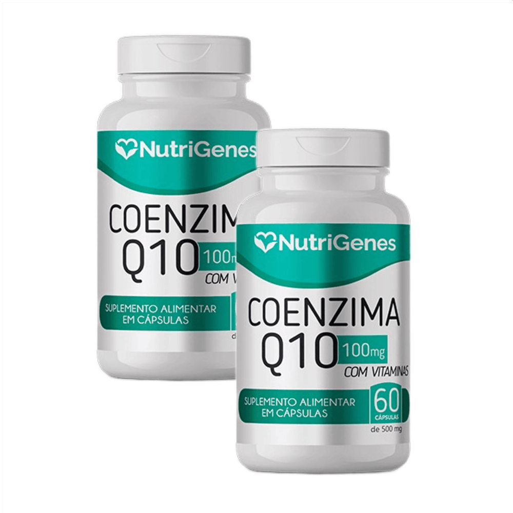 Kit 2x Coenzima Q10 Coq10 Nutrigenes 60 Caps.+ Vitaminas