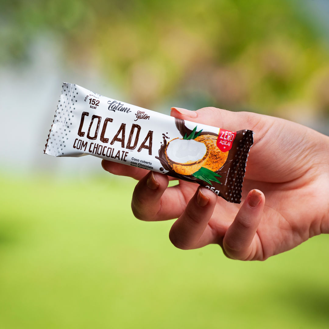Cocada com Chocolate Zero Açúcar Latam Fit 3 uni. de 25g cada