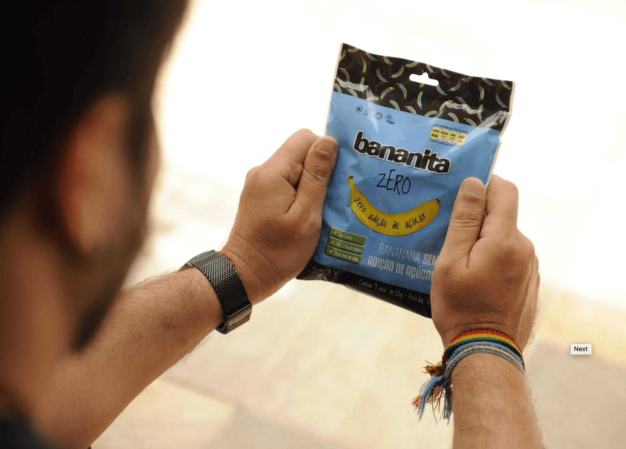 Blister Bananita Bananinha Zero Açúcar Latam Fit 7 uni de 22g cada