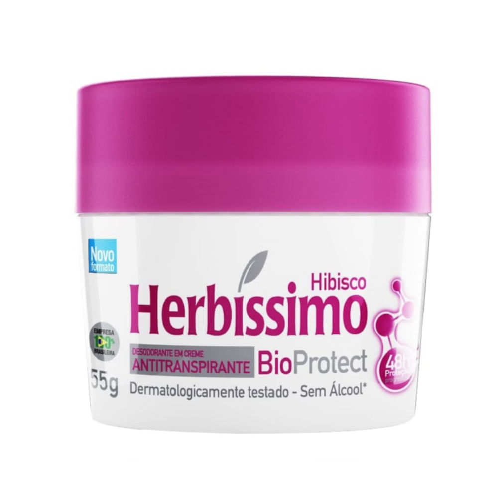 Desodorante Creme Herbissimo Bioprotect 55g Hibisco