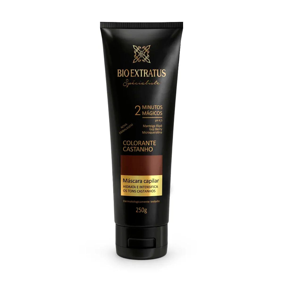 Máscara Colorante Castanho Bio Extratus 250g