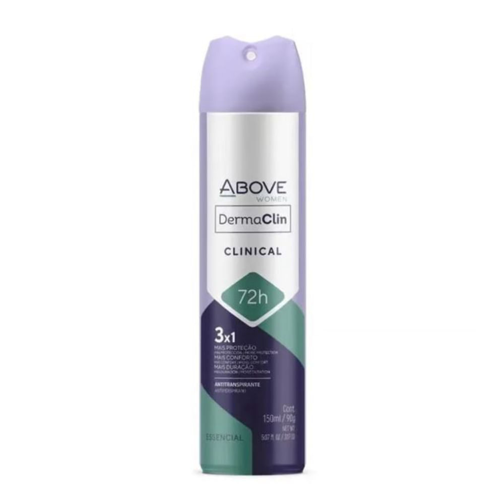 Desodorante Aerosol Above Dermaclin 72H Women Clareador 150ml