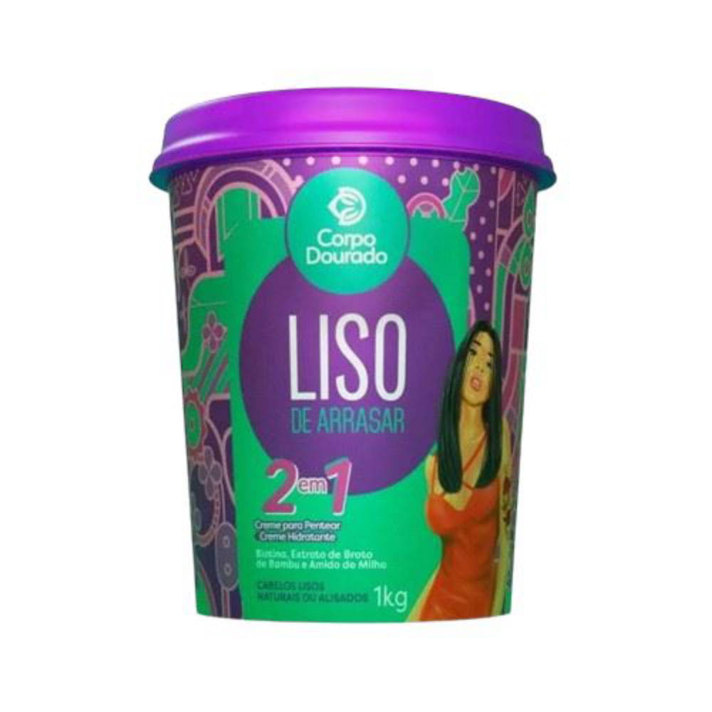 Creme Para Tratamento Corpo Dourado 1Kg Liso De Arrasar