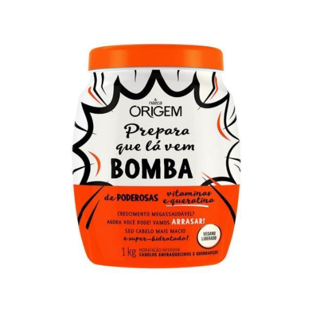 Creme Para Tratamento Origem Bomba Queratina Vegana 1Kg