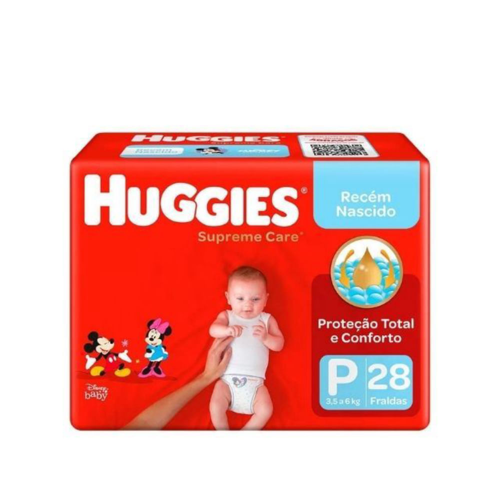 Fralda Huggies Supreme Care Jumbo Tamanho P 28 Unidades