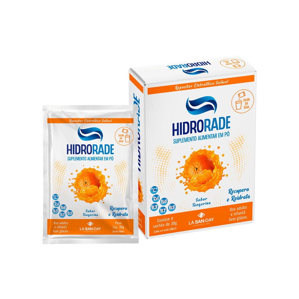 Hidrorade Sabor Tangerina 4 Unidades 30g