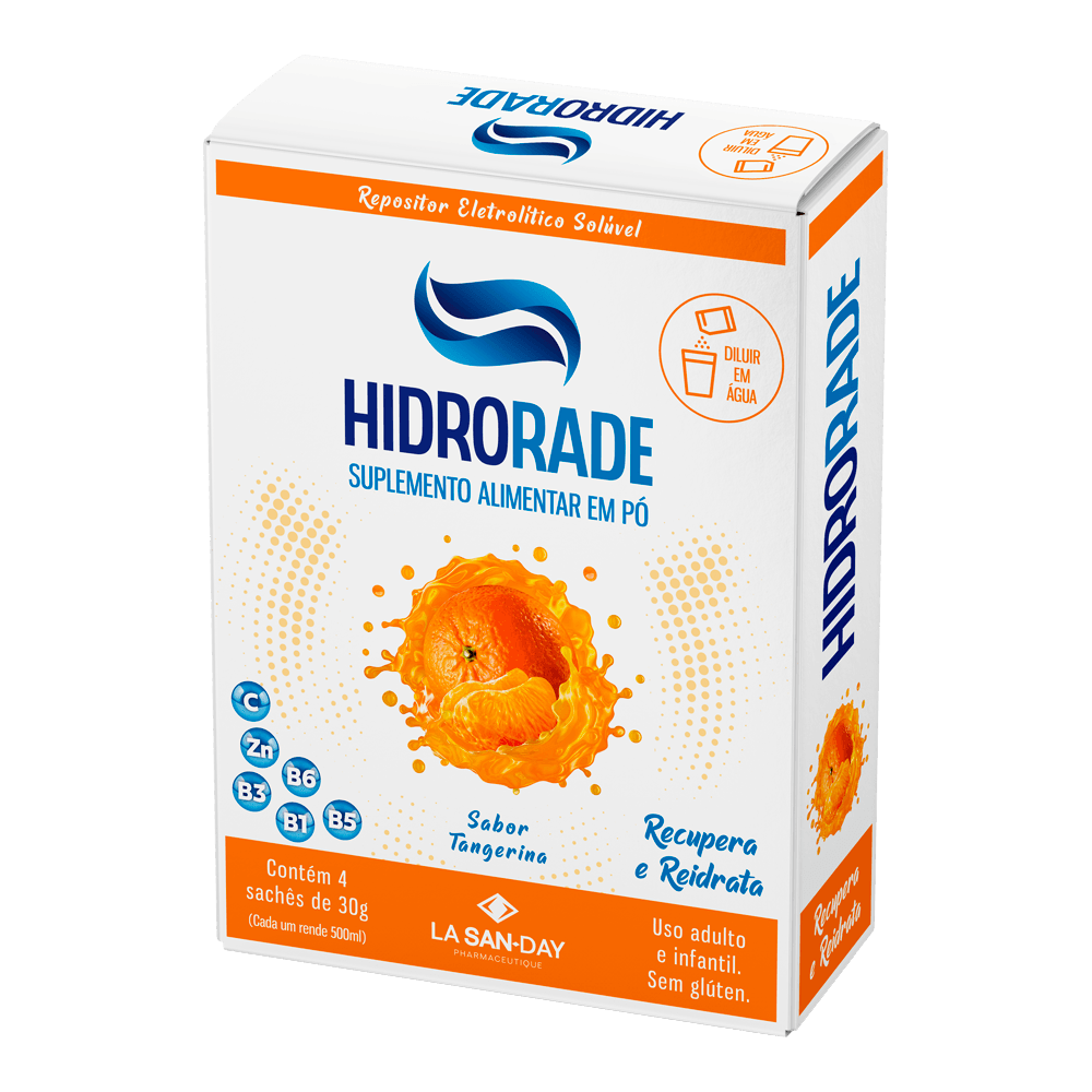 Hidrorade Sabor Tangerina 4 Unidades 30g