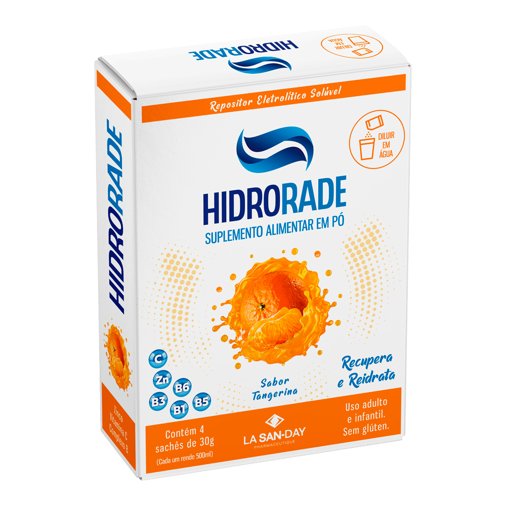 Hidrorade Sabor Tangerina 4 Unidades 30g