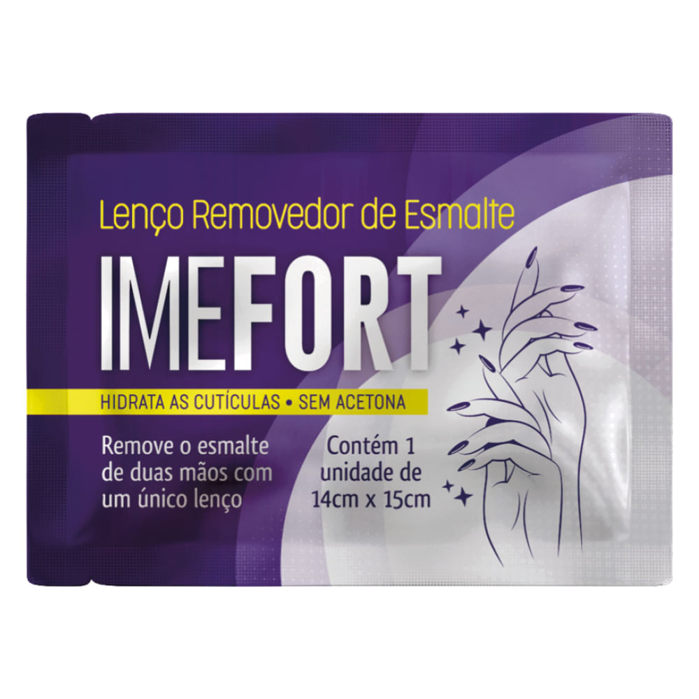 Lenço Removedor De Esmalte 1 Unidade Imefort