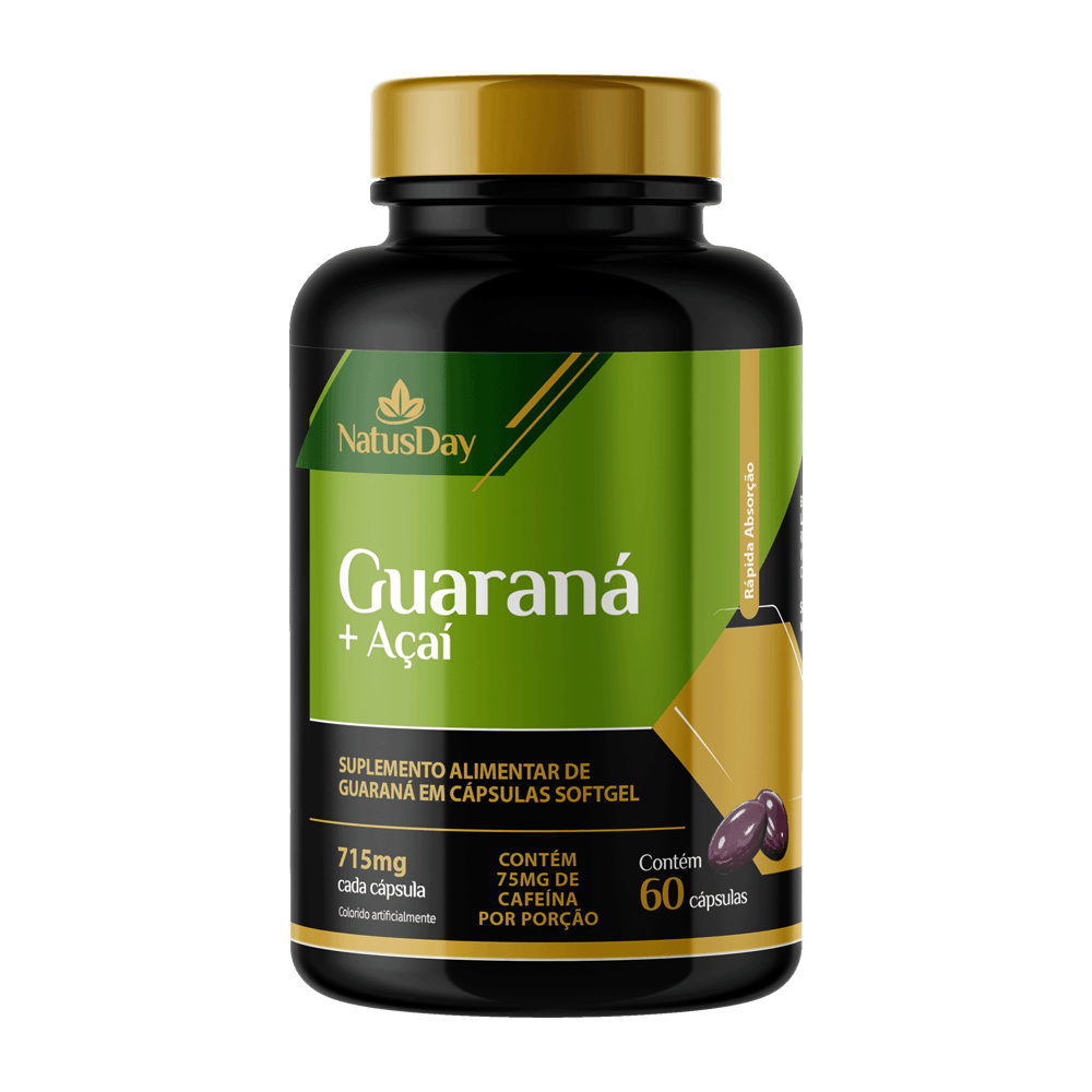 Guaraná + Açaí 60 Cápsulas Natusday