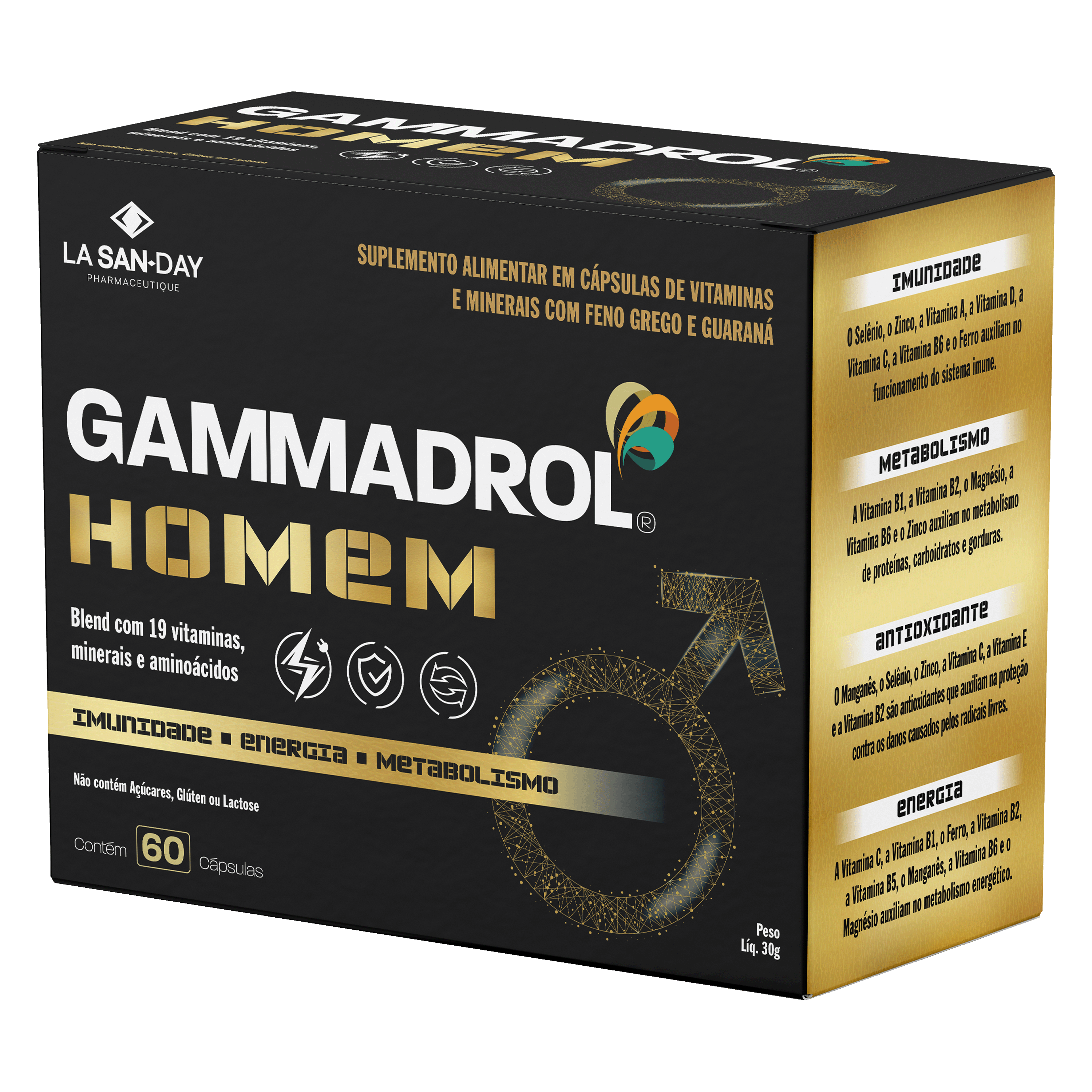 Gammadrol Homem 60 Cápsulas