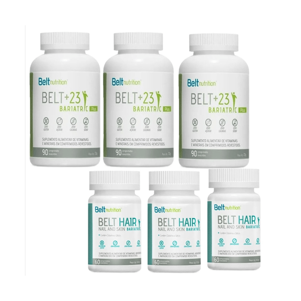 3x Belt+23 Bariatric Plus + 3x Belt Hair Nail Skin Bariatric