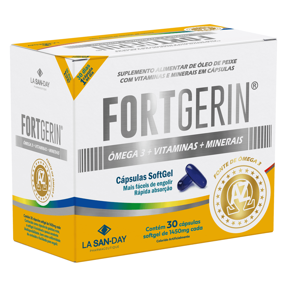 Fortgerin AZ + Ômega 30 Cápsulas