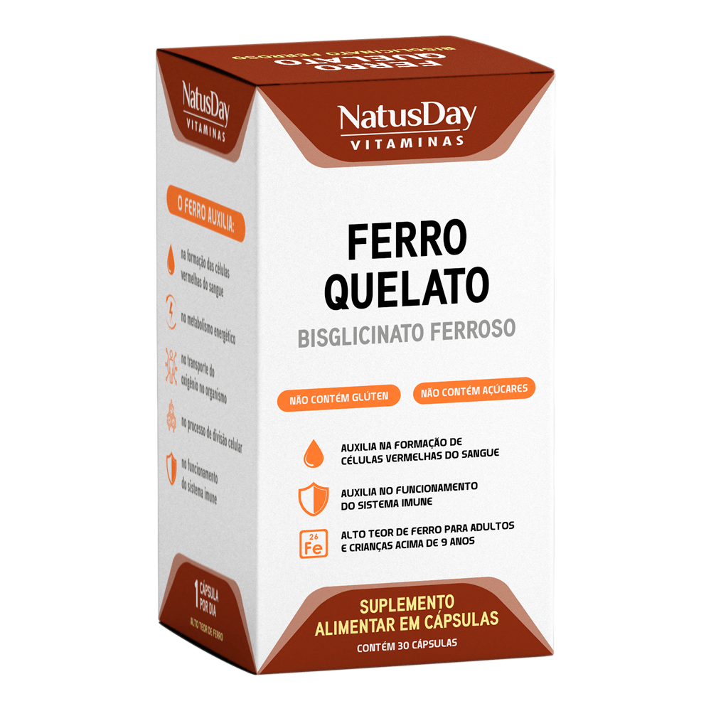 Ferro Quelato Natusday 30 Cápsulas