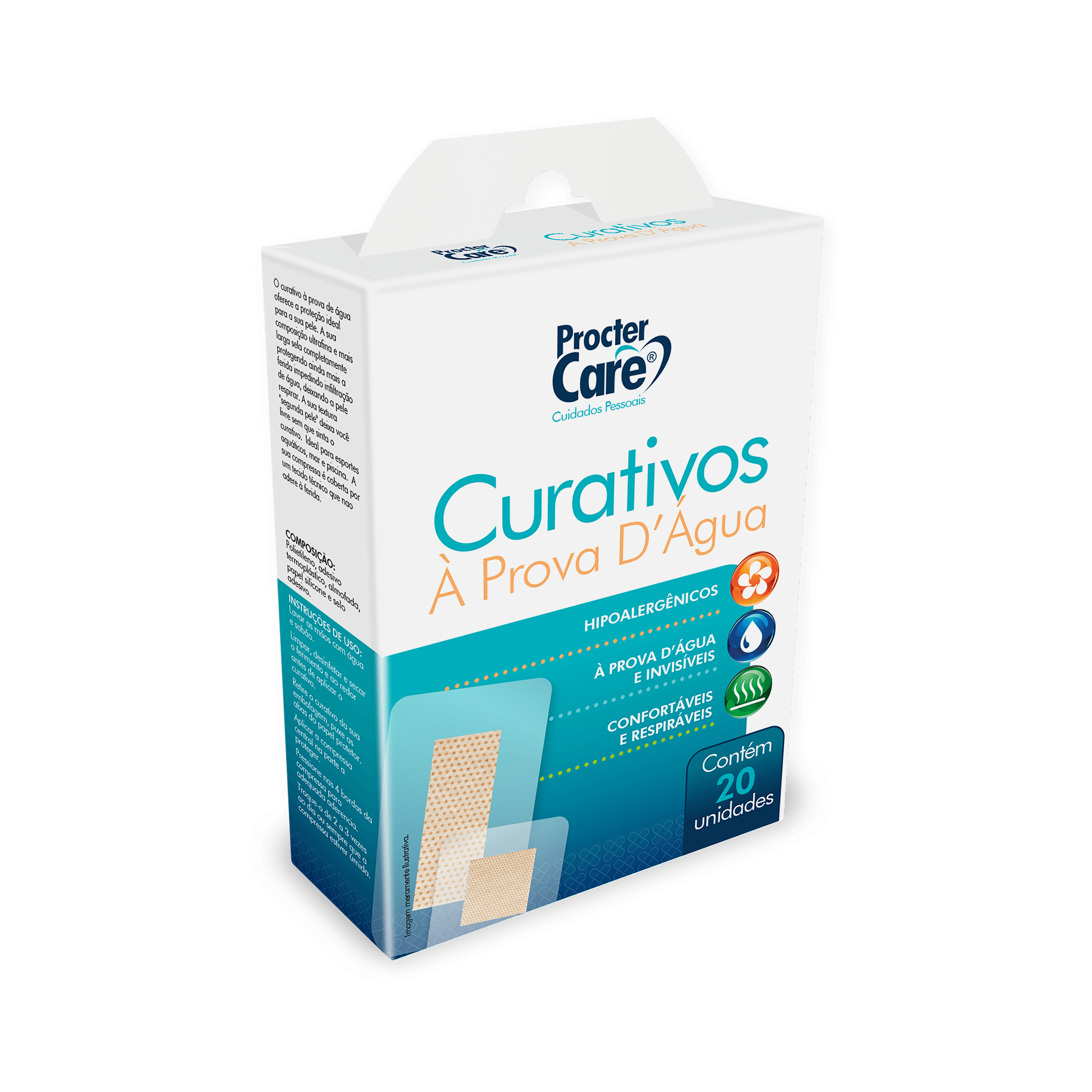 Curativos Transparentes À Prova D'água Procter Care