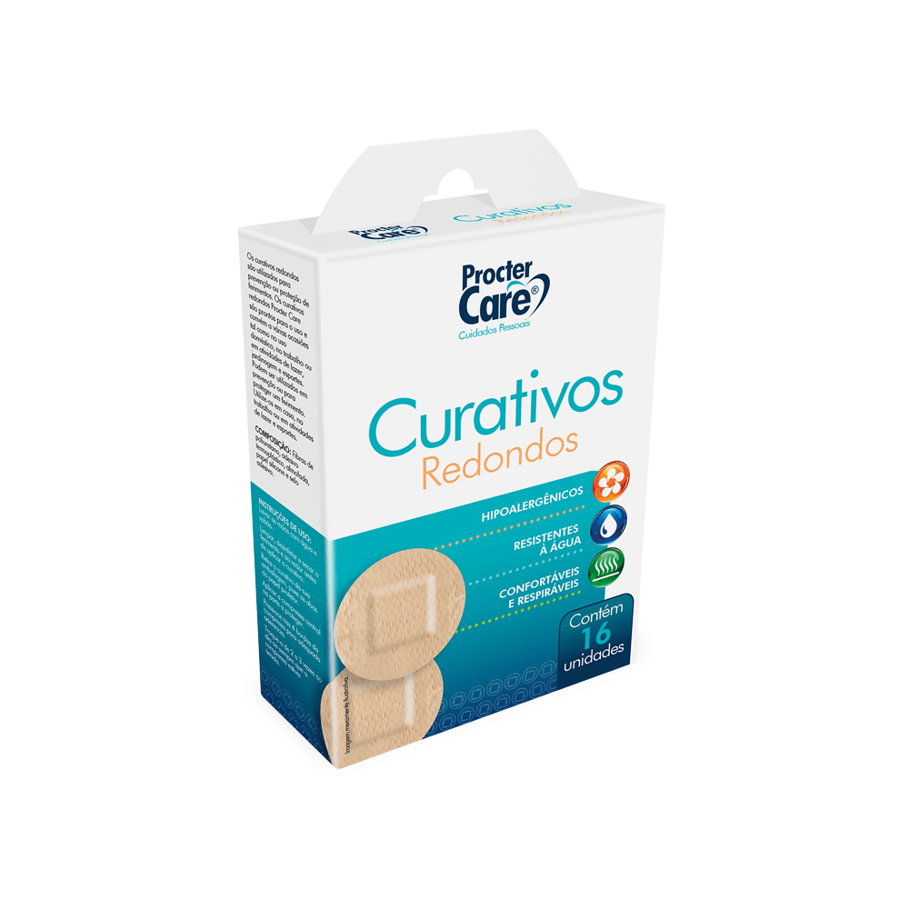 Curativo Redondo Procter Care Bege 16 Unidades