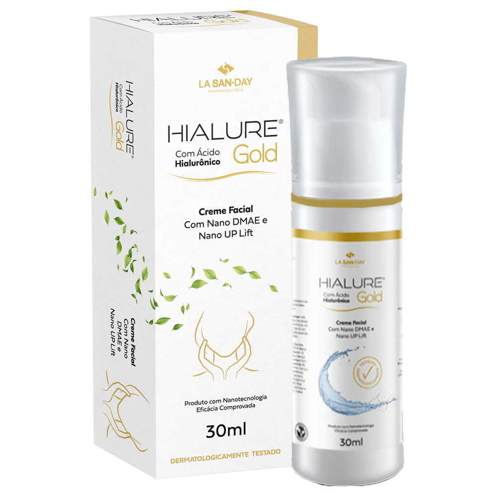 Creme Facial DMAE + Nano Up Lift Hialure Gold 30ml