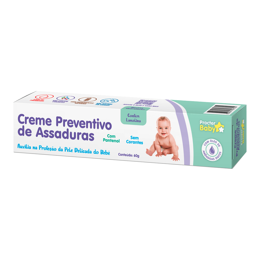 Creme Preventivo de Assaduras ProcterBaby com Lanolina 60g