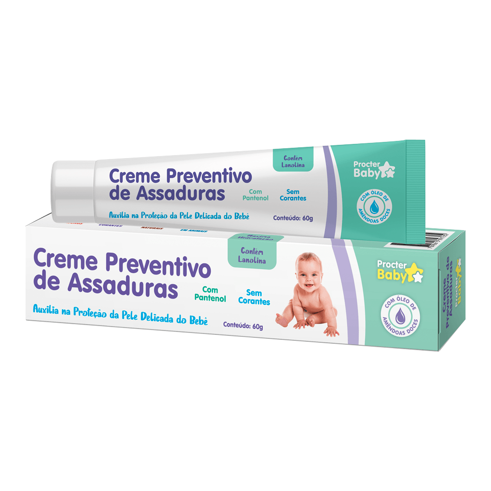 Creme Preventivo De Assaduras Procterbaby Com Lanolina 60g