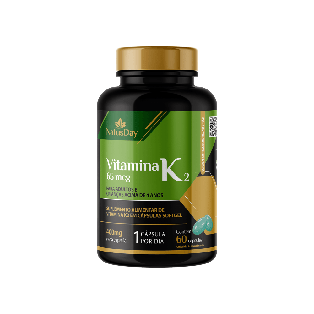 Suplemento Alimentar de Vitamina K2 60 Cápsulas Softgel