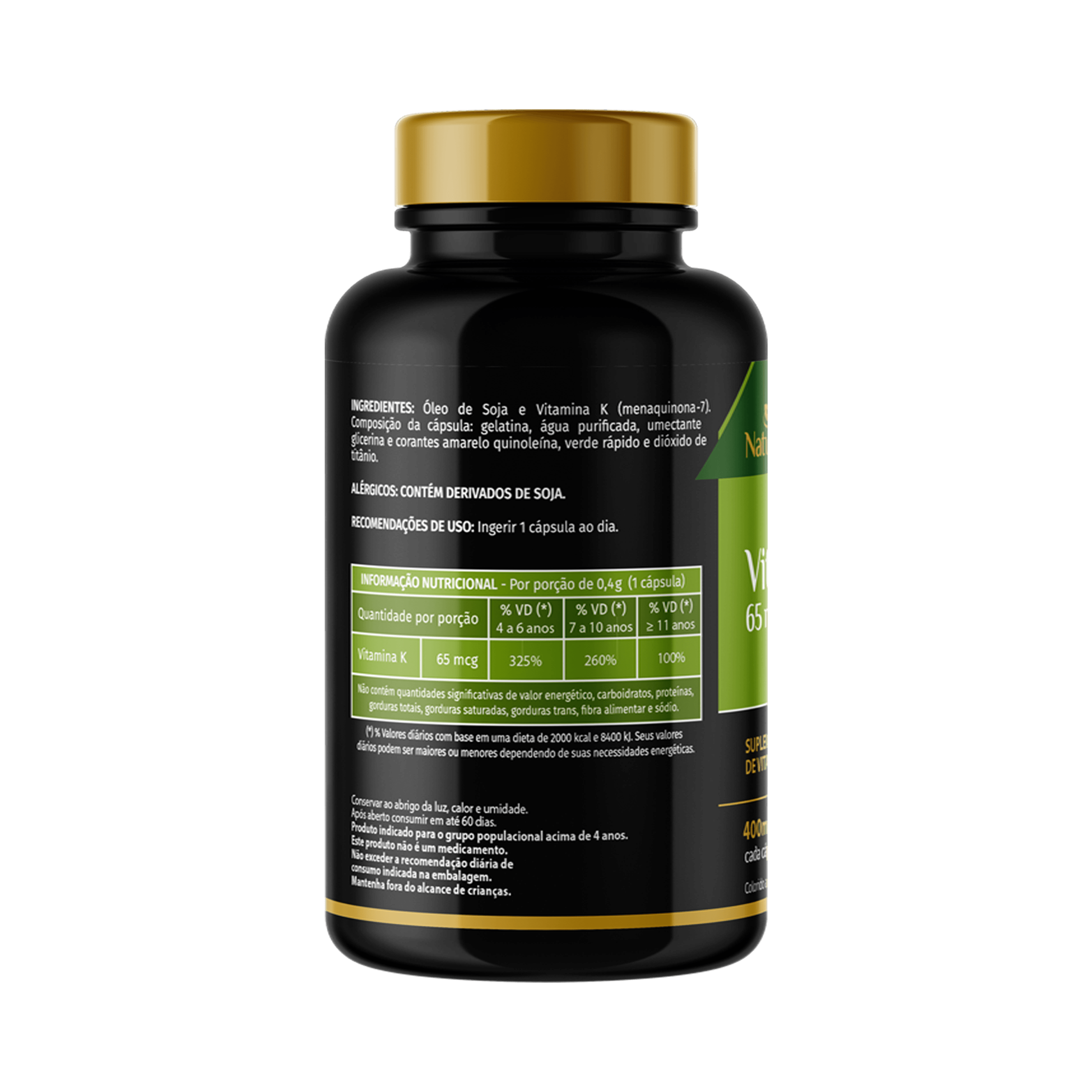 Suplemento Alimentar de Vitamina K2 60 Cápsulas Softgel