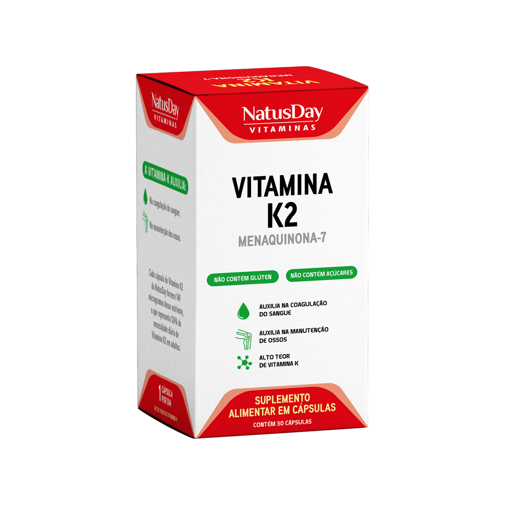 Suplemento Alimentar De Vitamina K2 30 Cápsulas De 400mg