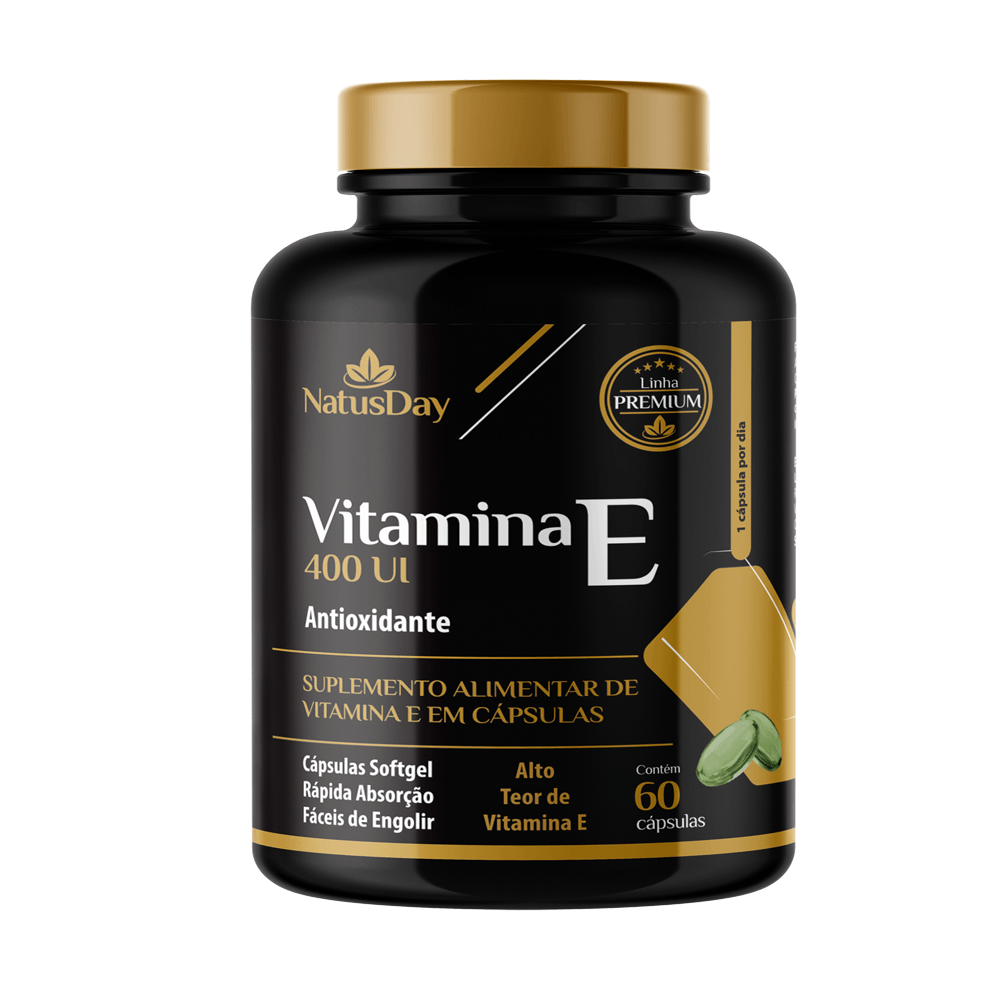 Suplemento Alimentar De Vitamina E 60 Cápsulas Softgel