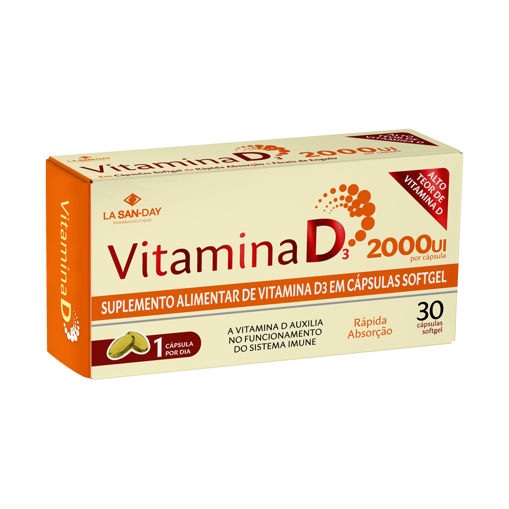 Vitamina D3 1000UI 30 Cápsulas Softgel
