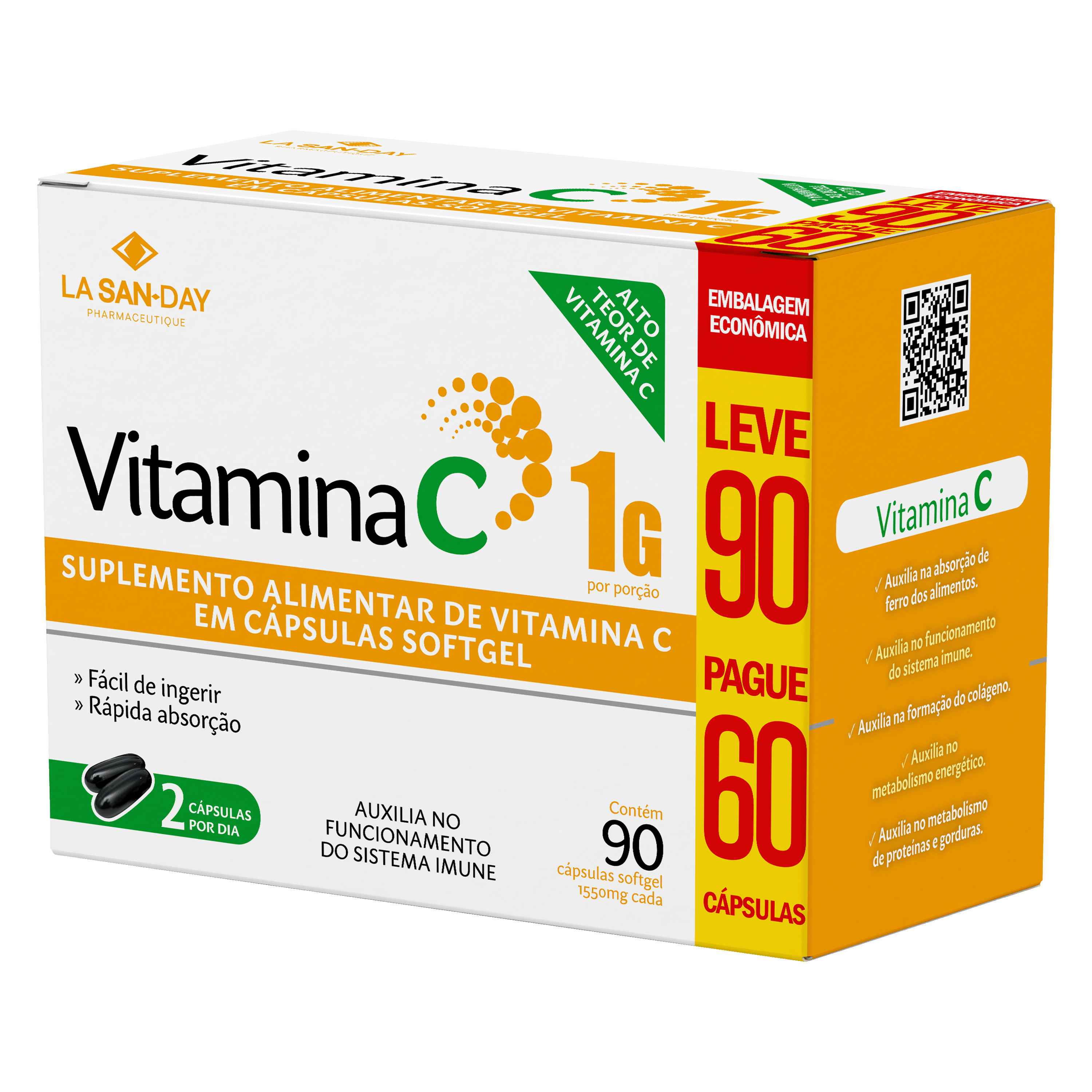 Vitamina C em Cápsulas 90 Softgels