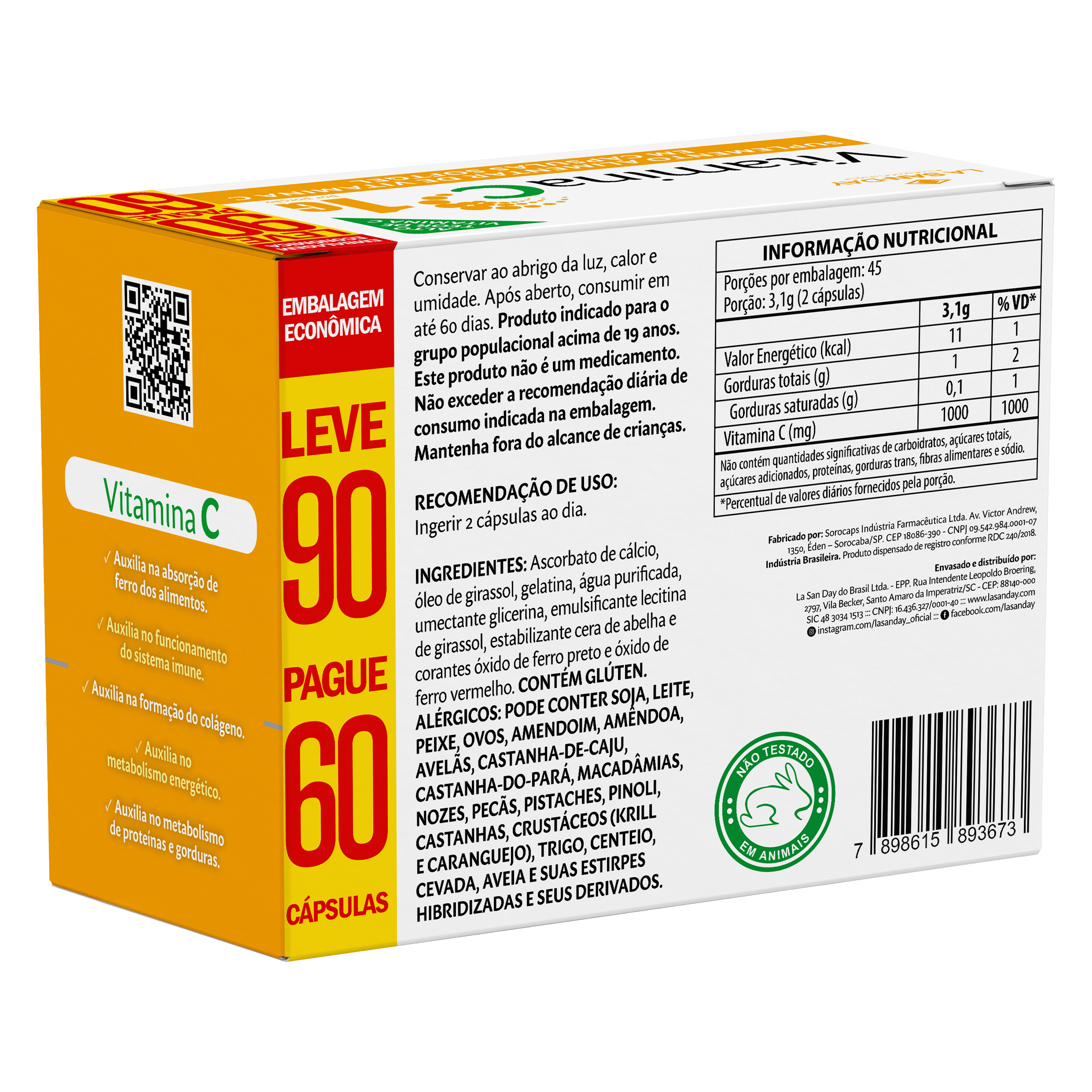 Vitamina C em Cápsulas 90 Softgels